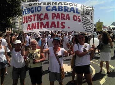 Passeata contra os maus tratos a animais